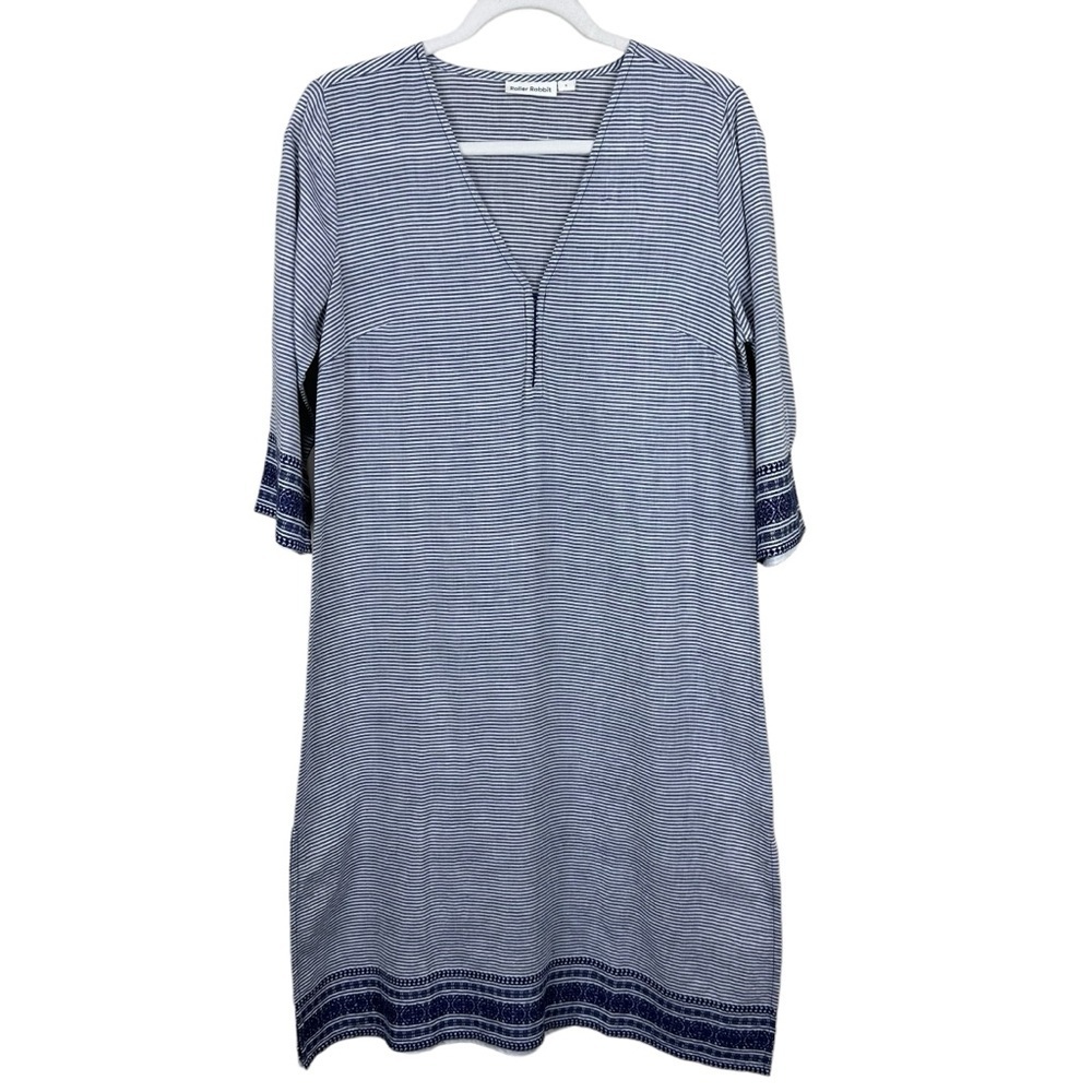 Roller Rabbit Blue and White Striped Cotton Kurta Size Small